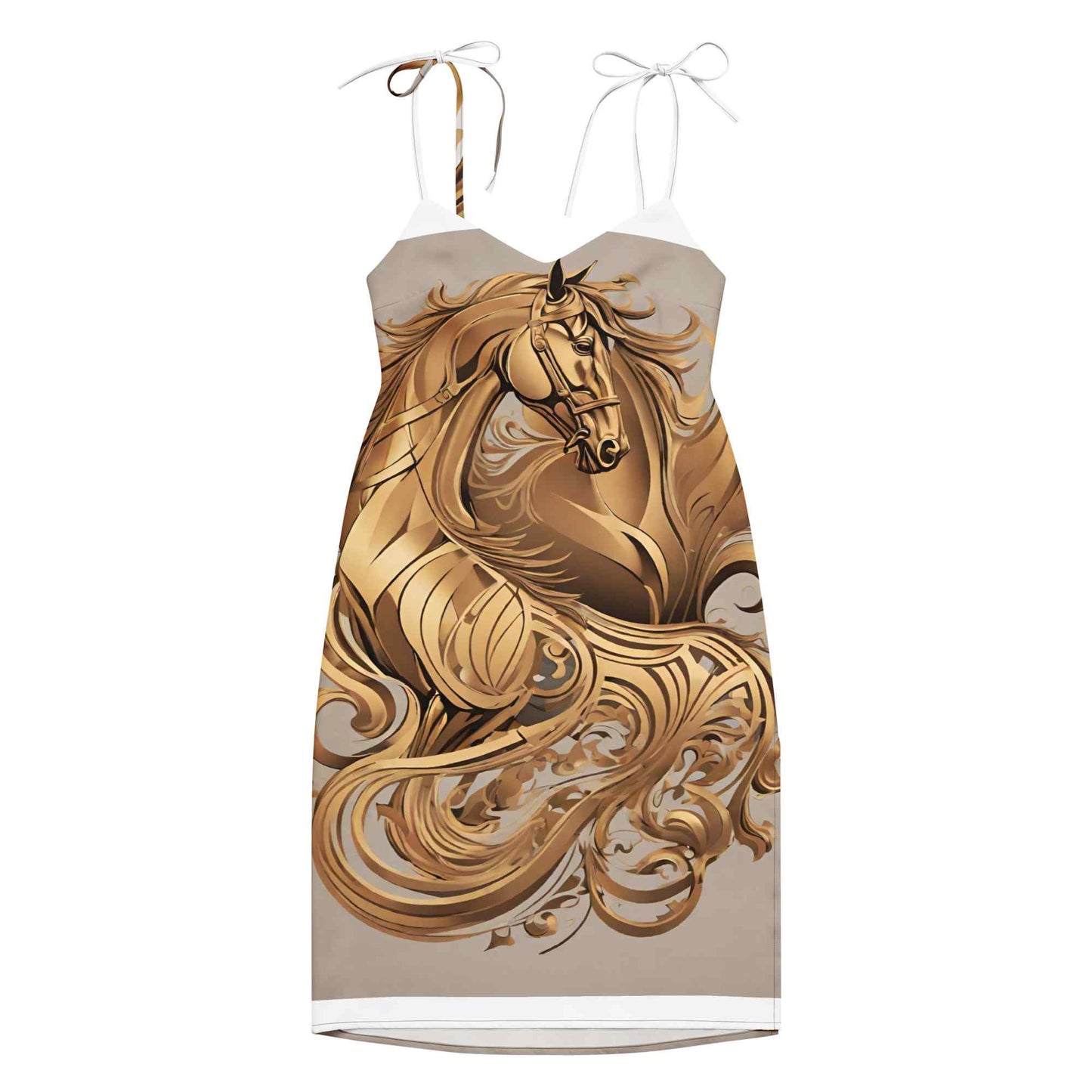 Tie-Strap Midi Dress — Wearable Art by Ahmed Allawimy art Allawimy art Allawi