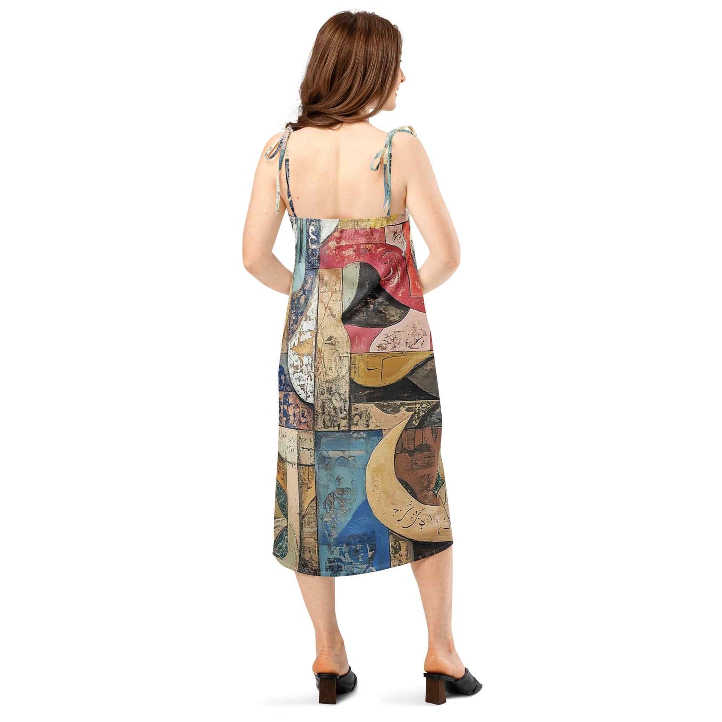 Tie-Strap Midi Dress — Wearable Art by Ahmed Allawimy art Allawimy art Allawi