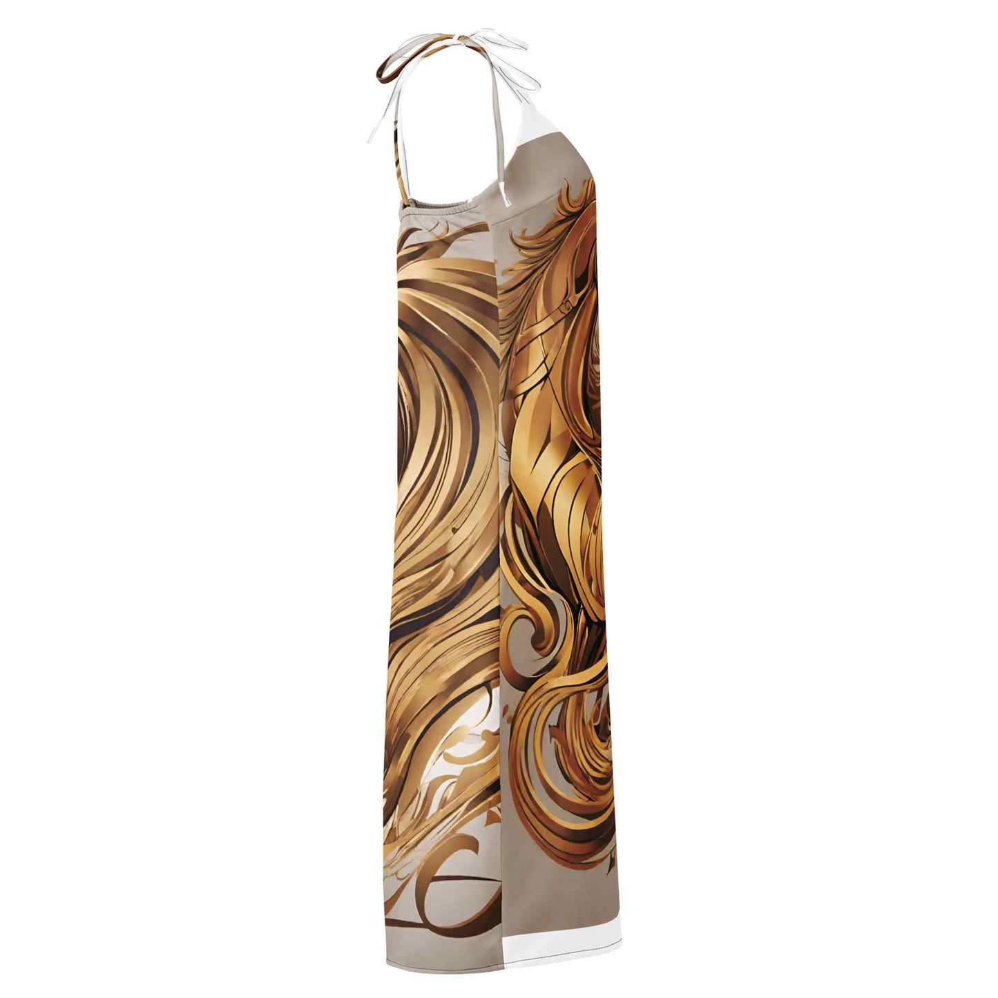Tie-Strap Midi Dress — Wearable Art by Ahmed Allawimy art Allawimy art Allawi