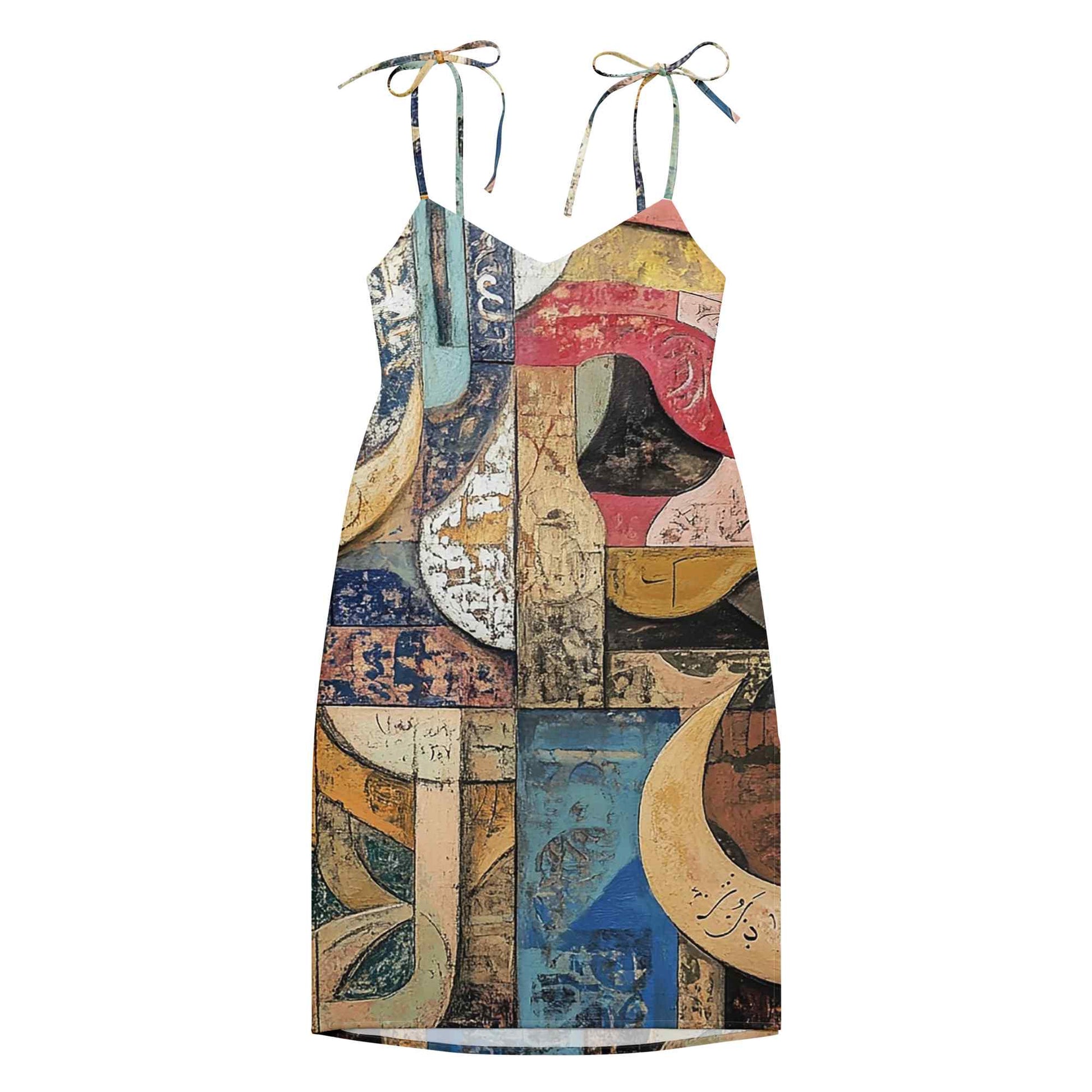 Tie-Strap Midi Dress — Wearable Art by Ahmed Allawimy art Allawimy art Allawi