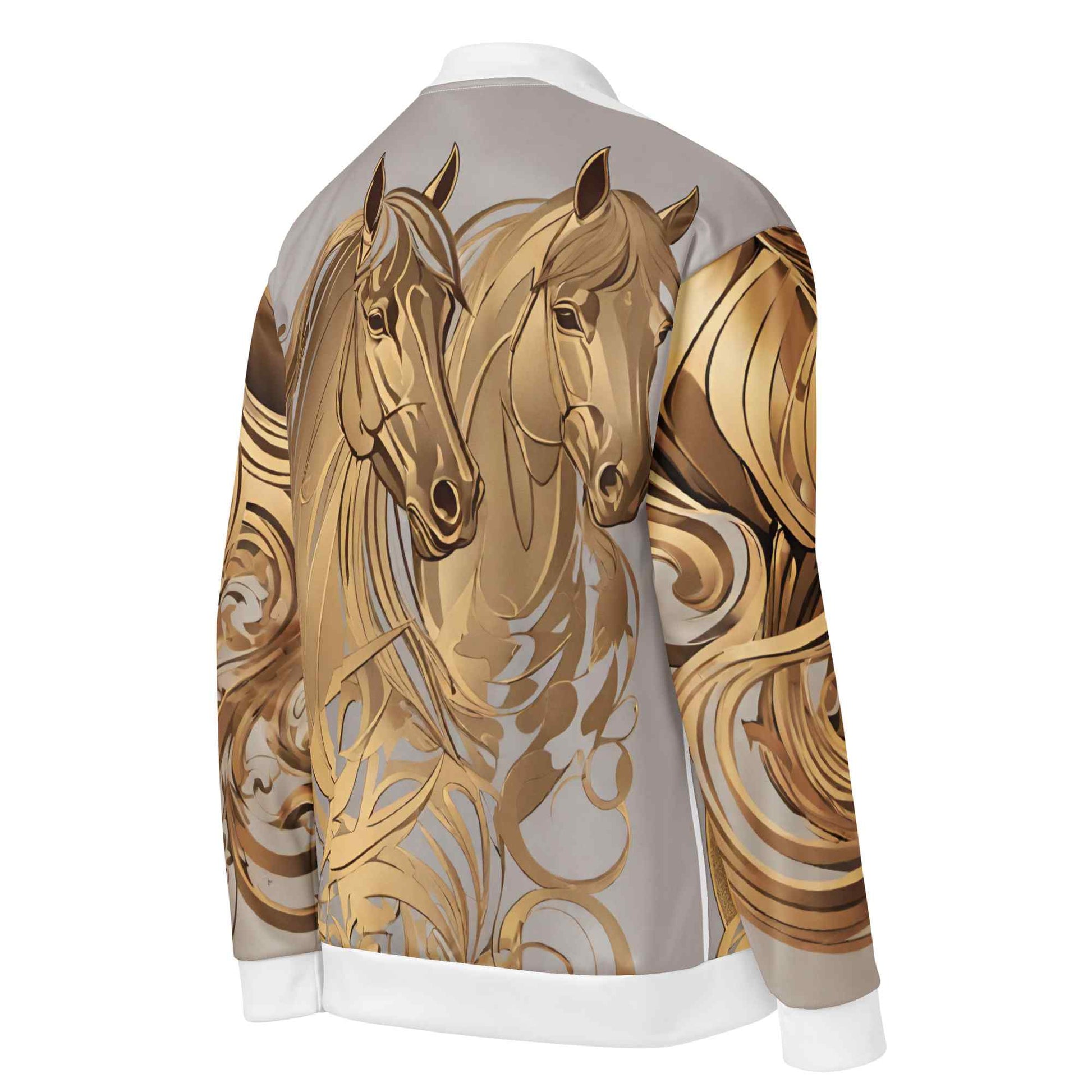 Unisex Bomber Jacket — Dancing Horses by Ahmed Allawimy art Allawimy art Allawi