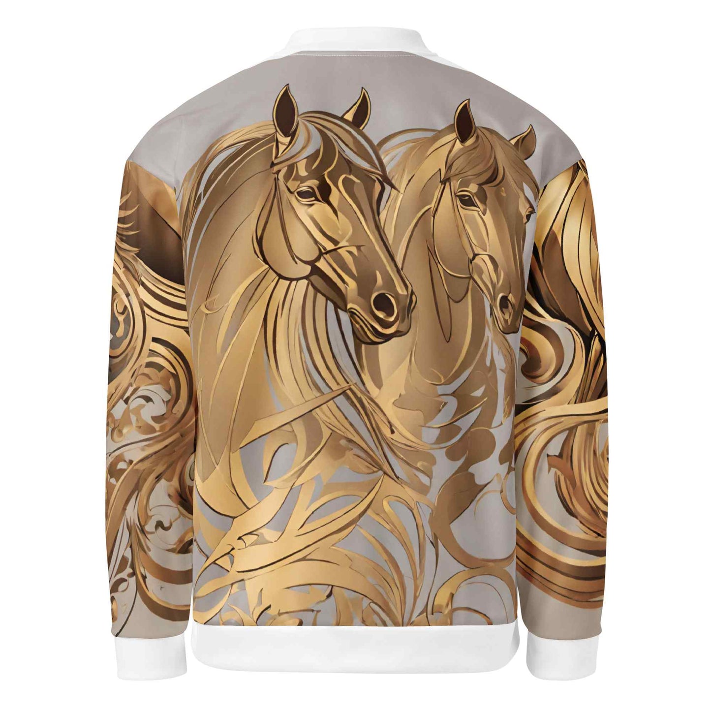Unisex Bomber Jacket — Dancing Horses by Ahmed Allawimy art Allawimy art Allawi