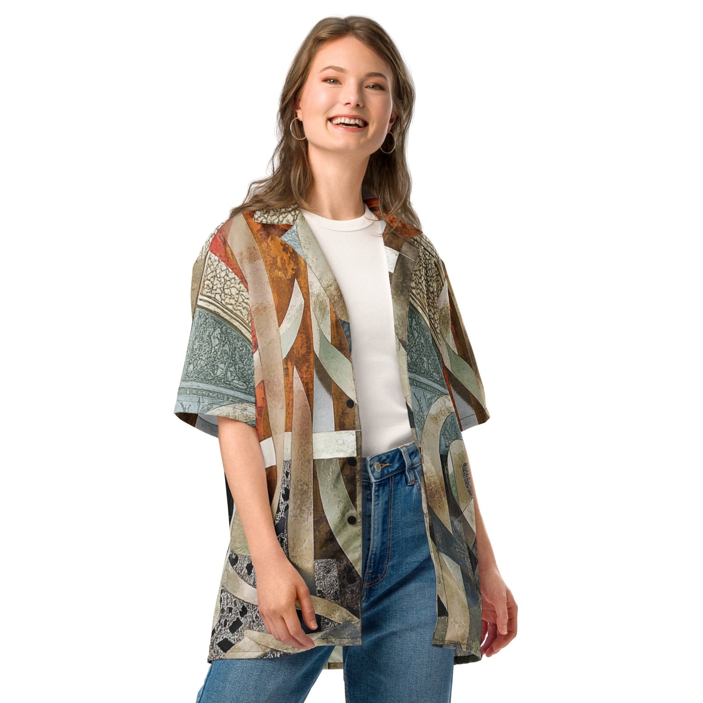 Unisex button shirtmy art Allawimy art Allawi