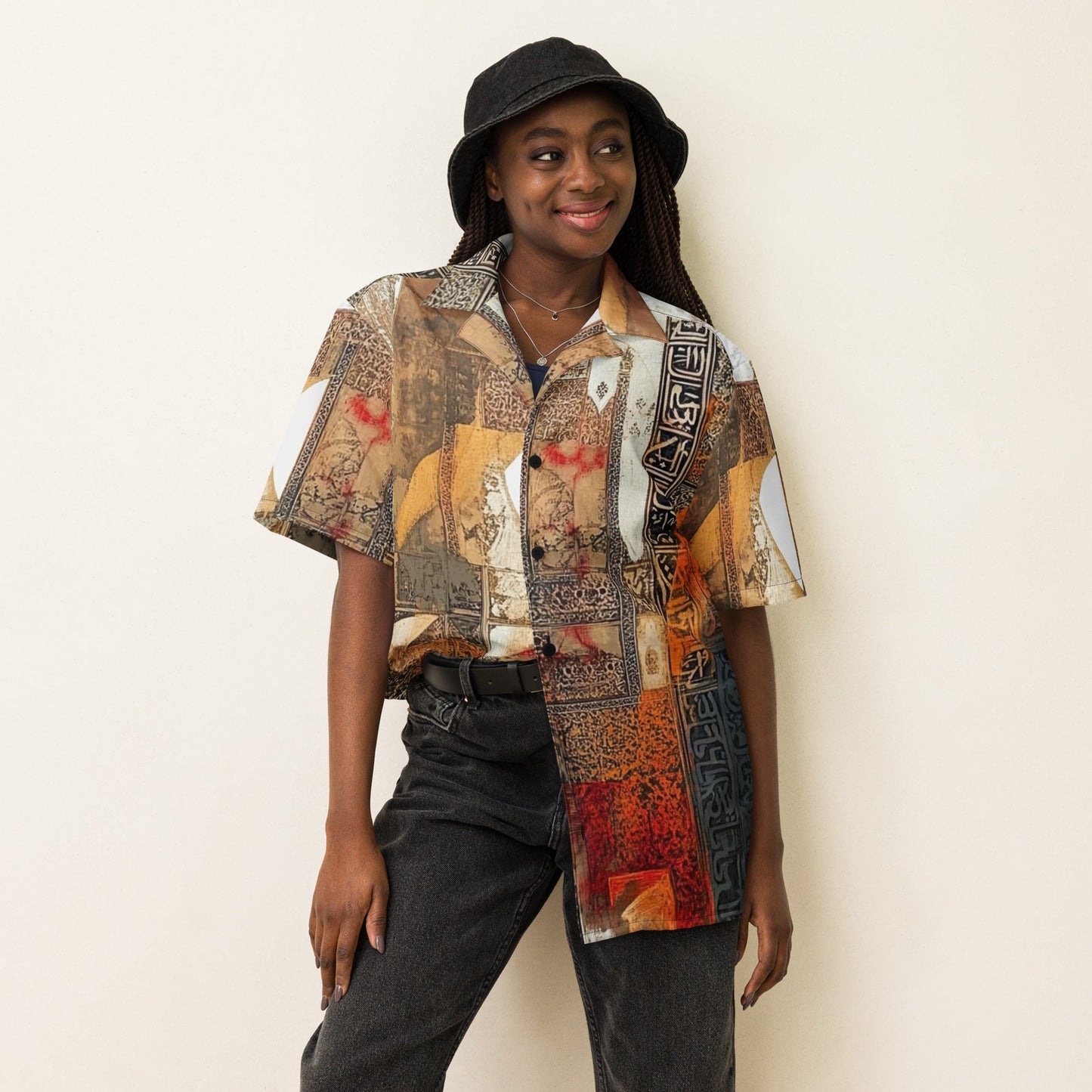 Unisex button shirtmy art Allawimy art Allawi