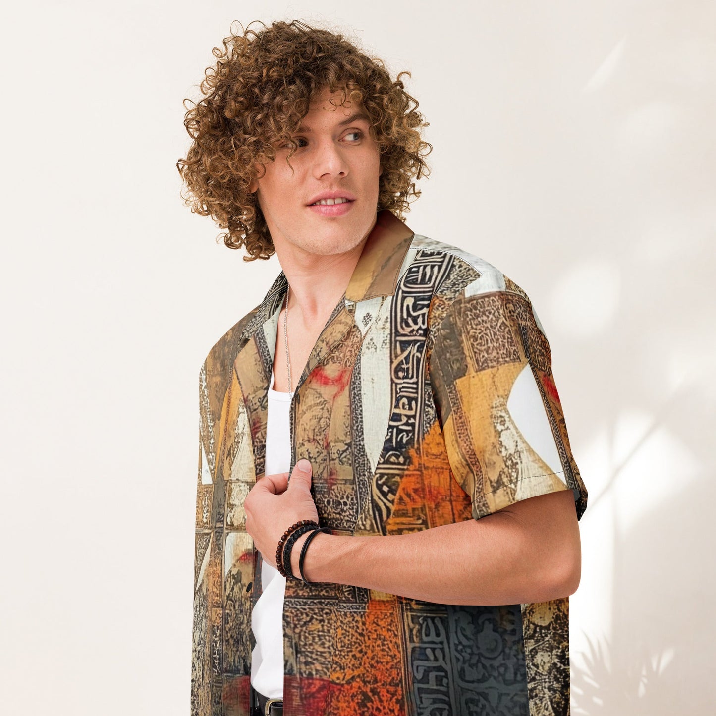Unisex button shirtmy art Allawimy art Allawi
