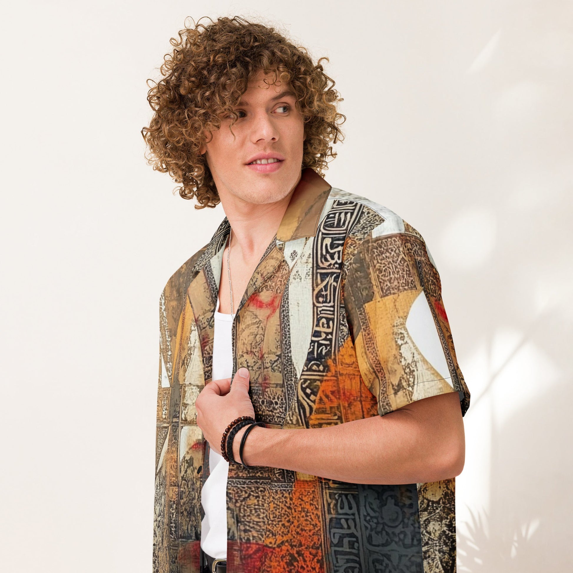 Unisex button shirtmy art Allawimy art Allawi