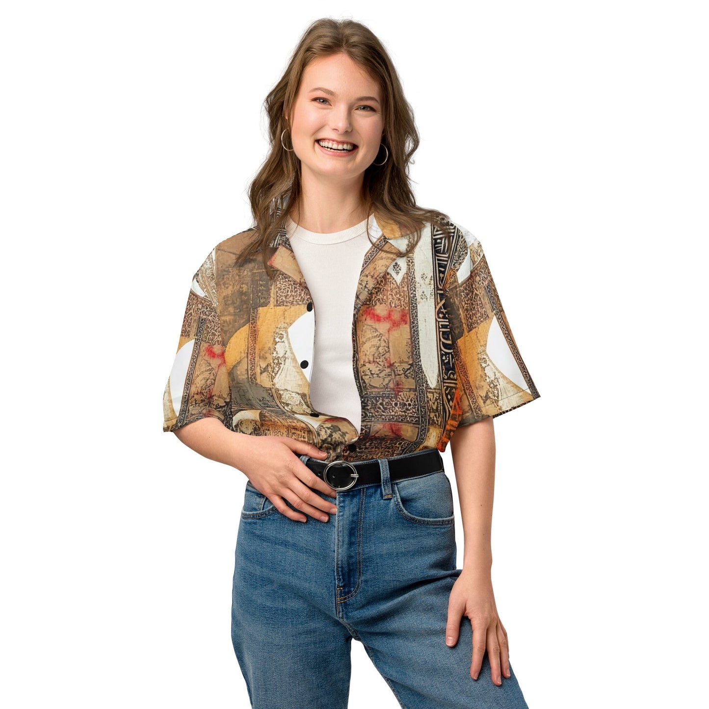 Unisex button shirtmy art Allawimy art Allawi