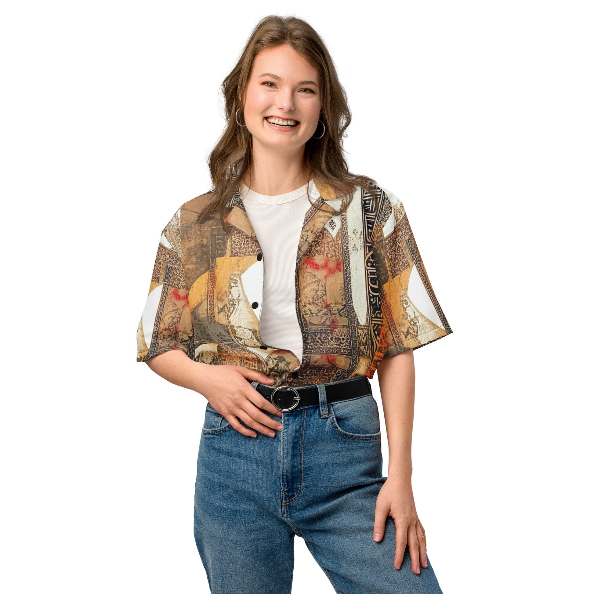 Unisex button shirtmy art Allawimy art Allawi
