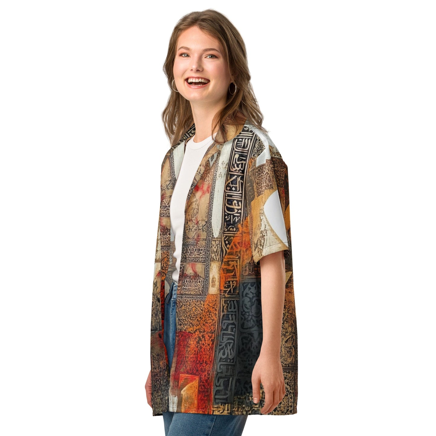 Unisex button shirtmy art Allawimy art Allawi