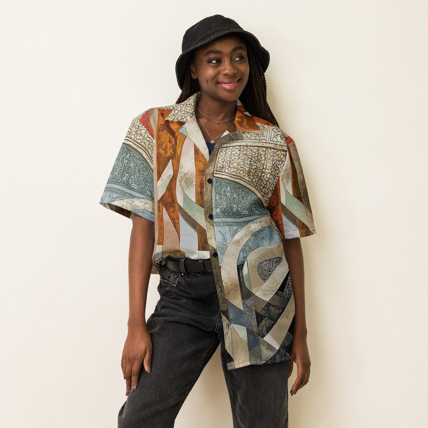 Unisex button shirtmy art Allawimy art Allawi