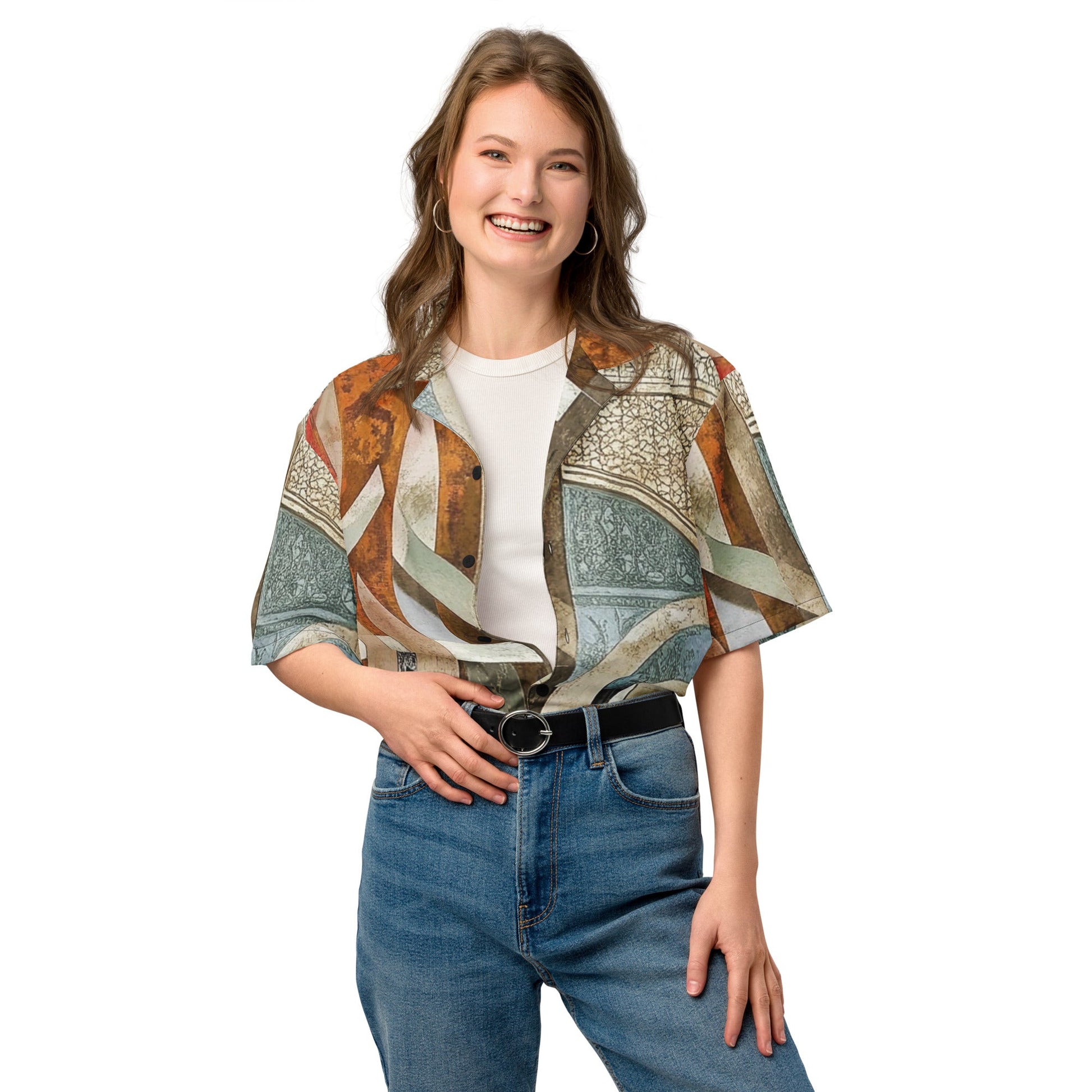 Unisex button shirtmy art Allawimy art Allawi