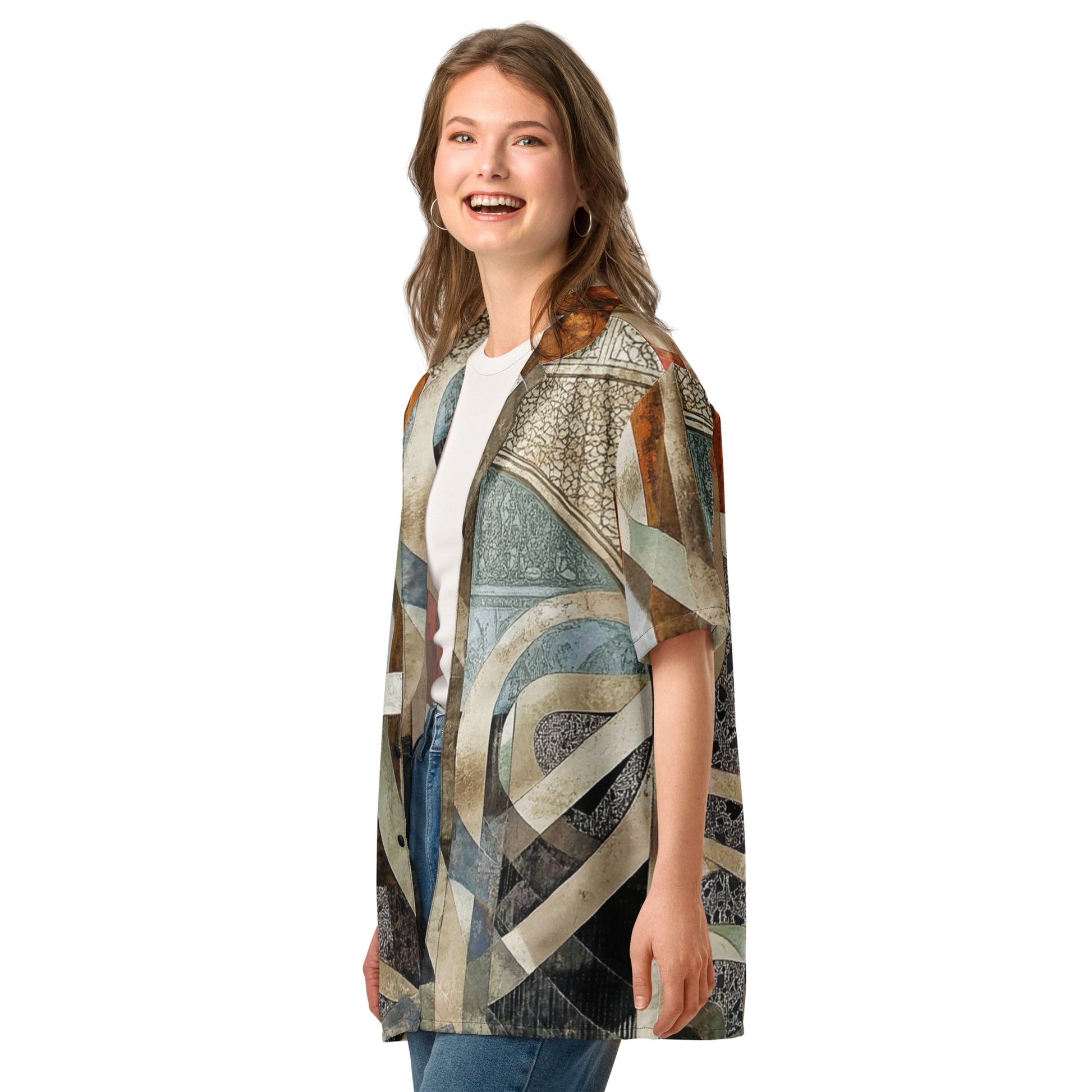 Unisex button shirtmy art Allawimy art Allawi