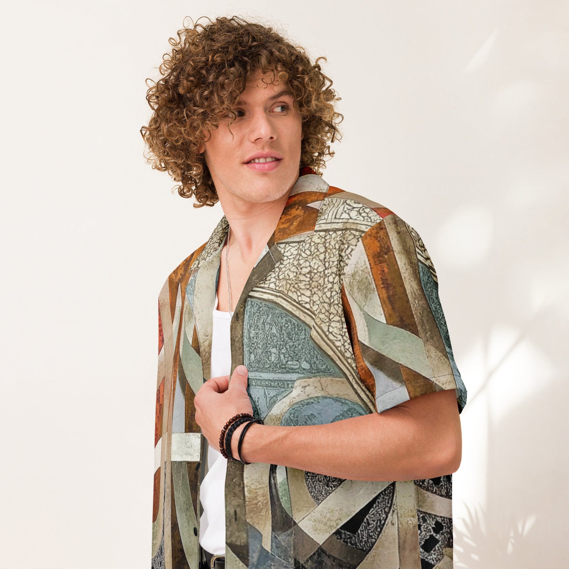 Unisex button shirtmy art Allawimy art Allawi