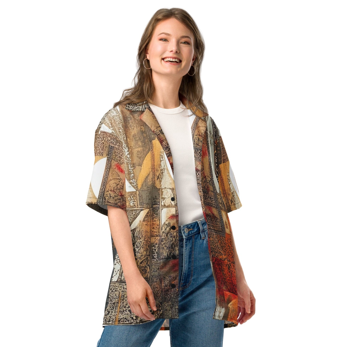 Unisex button shirtmy art Allawimy art Allawi