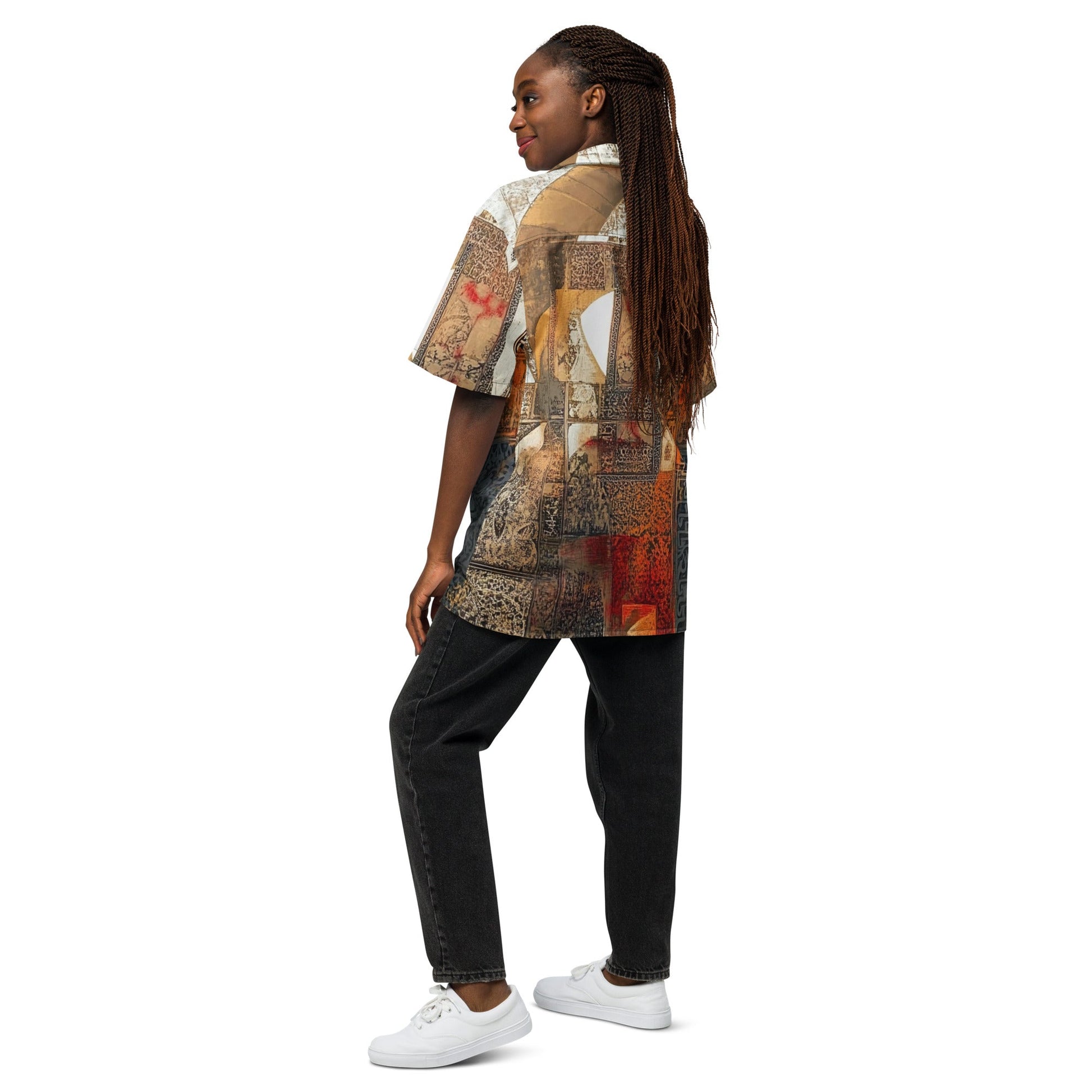 Unisex button shirtmy art Allawimy art Allawi