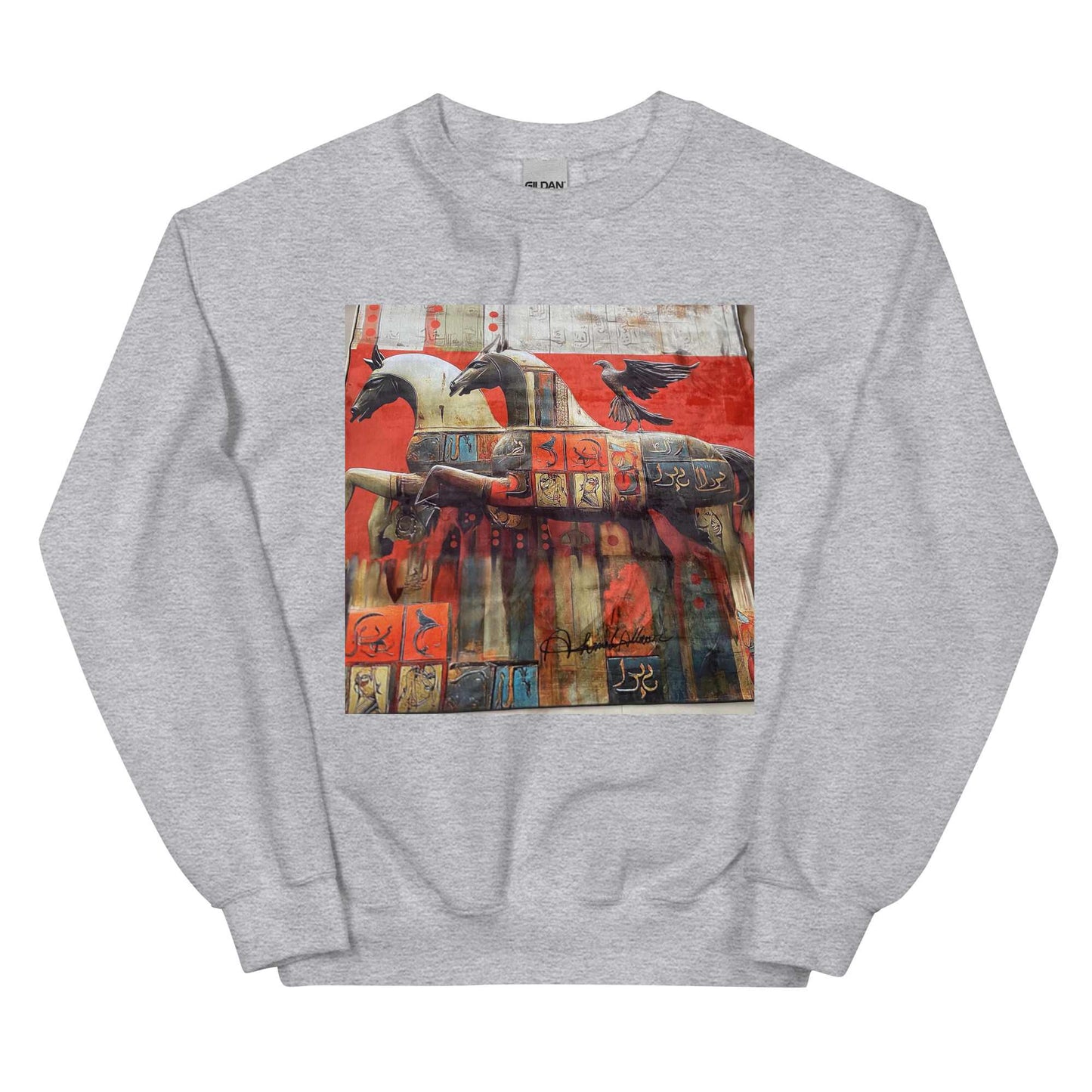 Unisex Sweatshirt — Wearable Art by Ahmed Allawi (Classic Crew)my art Allawimy art Allawi