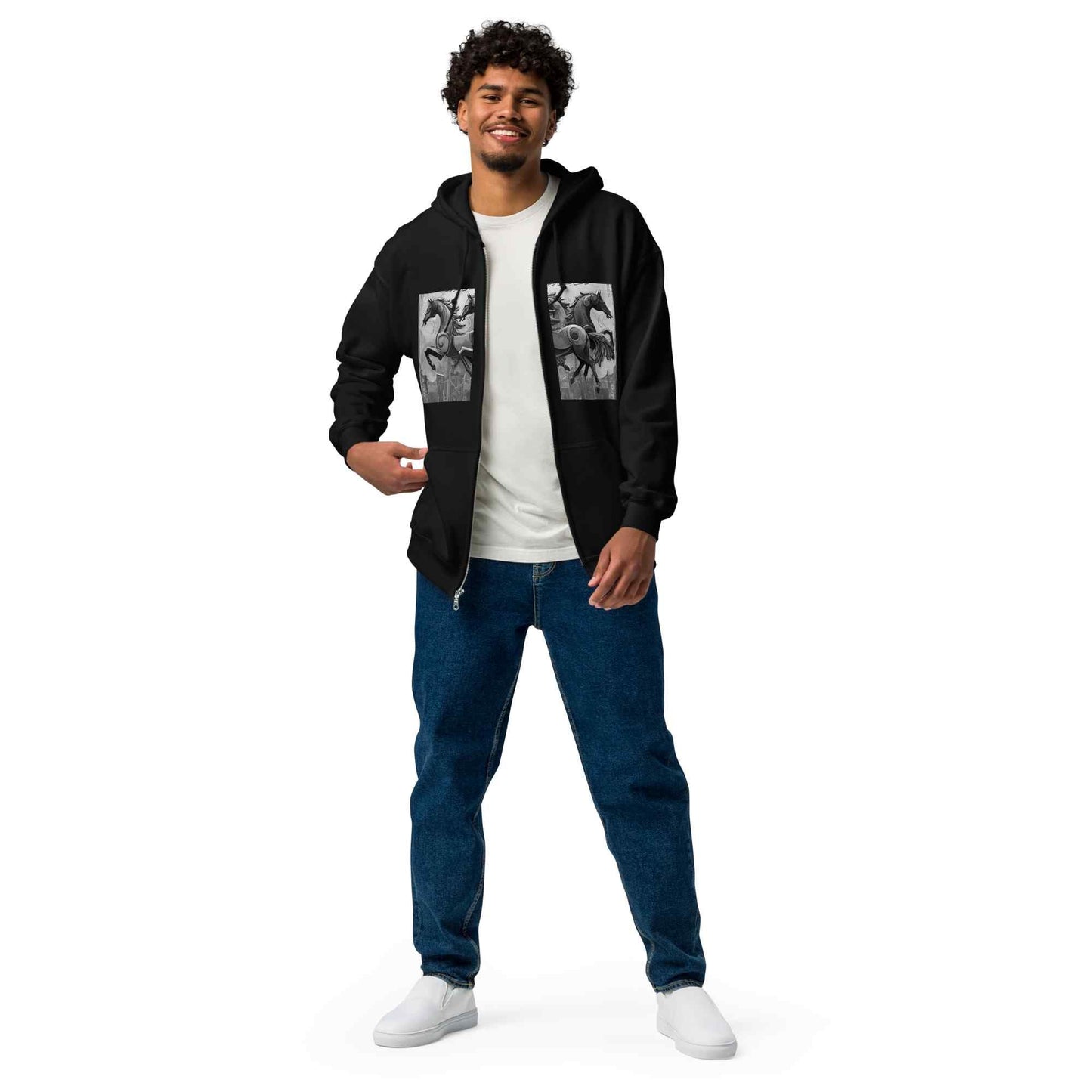 Unisex Zip Hoodie — Wearable Art by Ahmed Allawimy art Allawimy art Allawi
