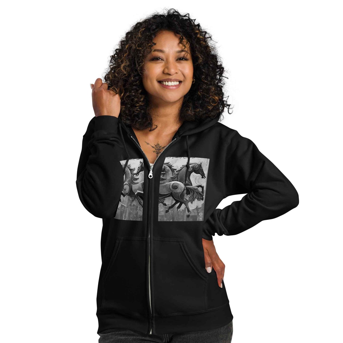 Unisex Zip Hoodie — Wearable Art by Ahmed Allawimy art Allawimy art Allawi