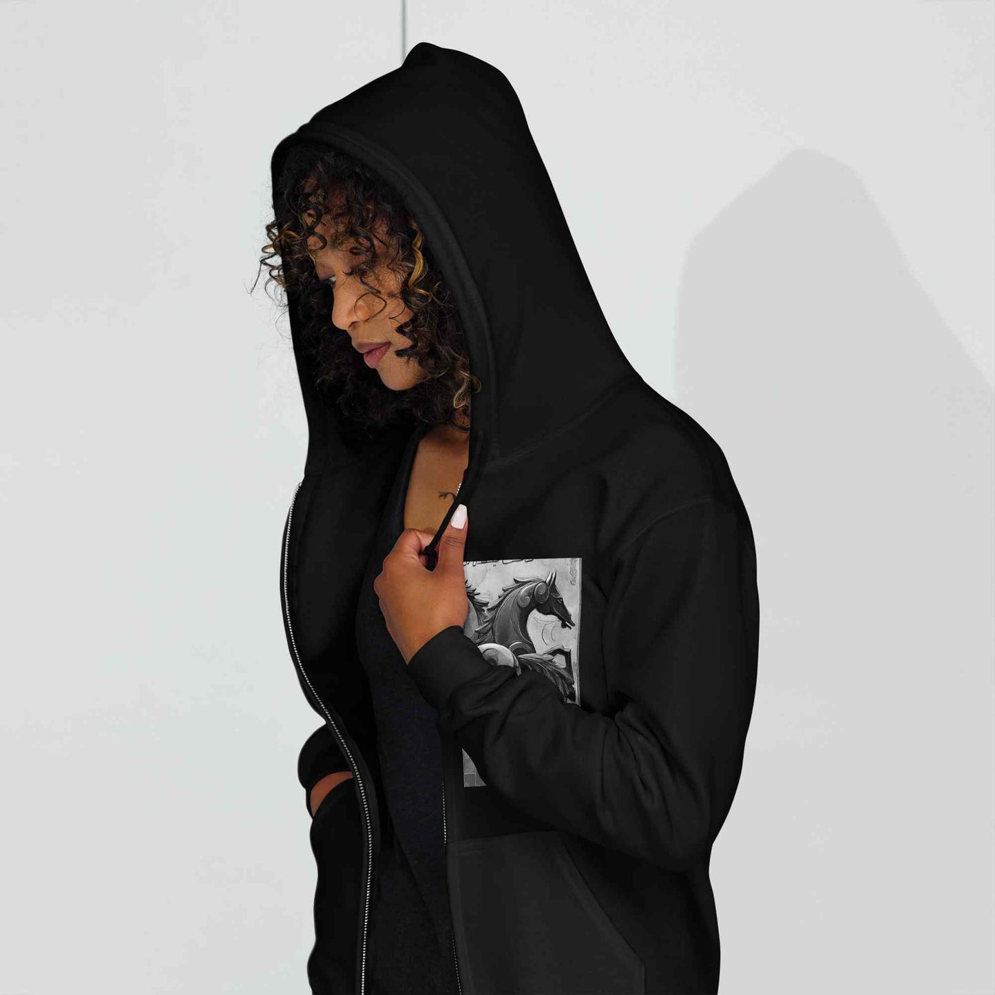 Unisex Zip Hoodie — Wearable Art by Ahmed Allawimy art Allawimy art Allawi