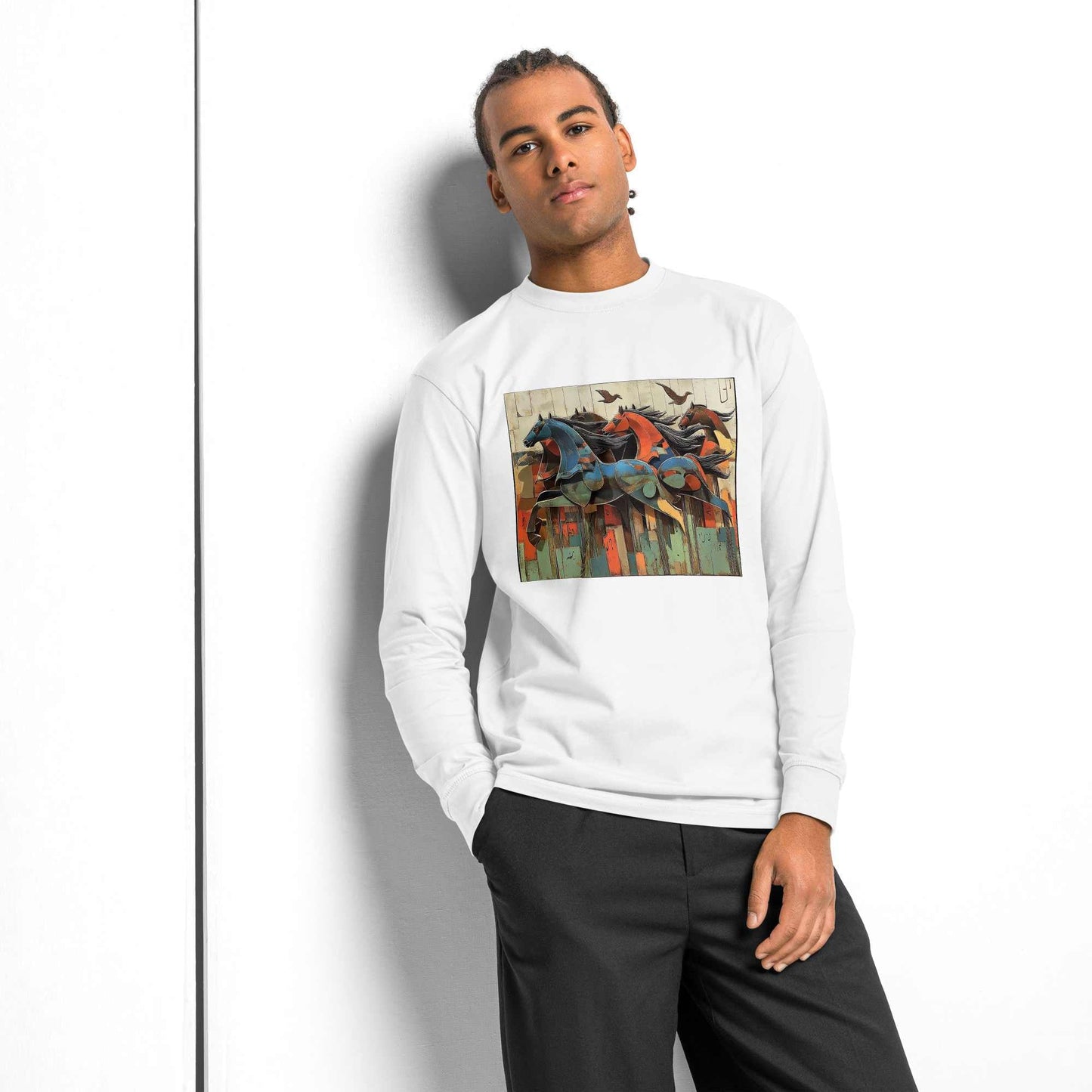Wearable Art Long Sleeve T-Shirt — my art Allawimy art Allawimy art Allawi