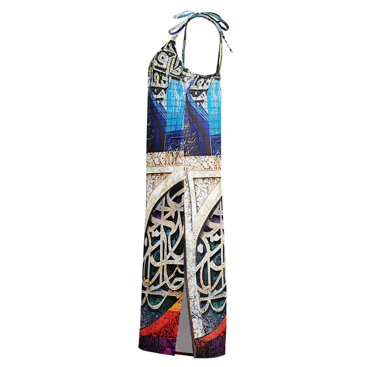 Wearable Art Midi Dress — Arabic Calligraphy Print | Ahmed Allawi Designmy art Allawimy art Allawi