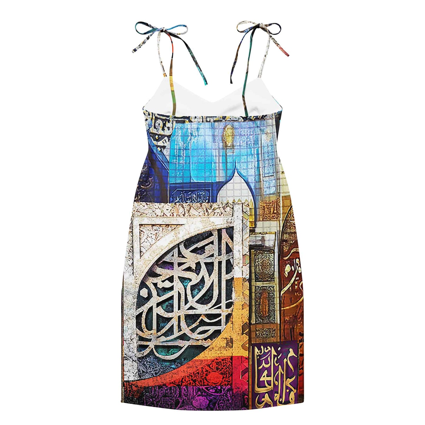 Wearable Art Midi Dress — Arabic Calligraphy Print | Ahmed Allawi Designmy art Allawimy art Allawi