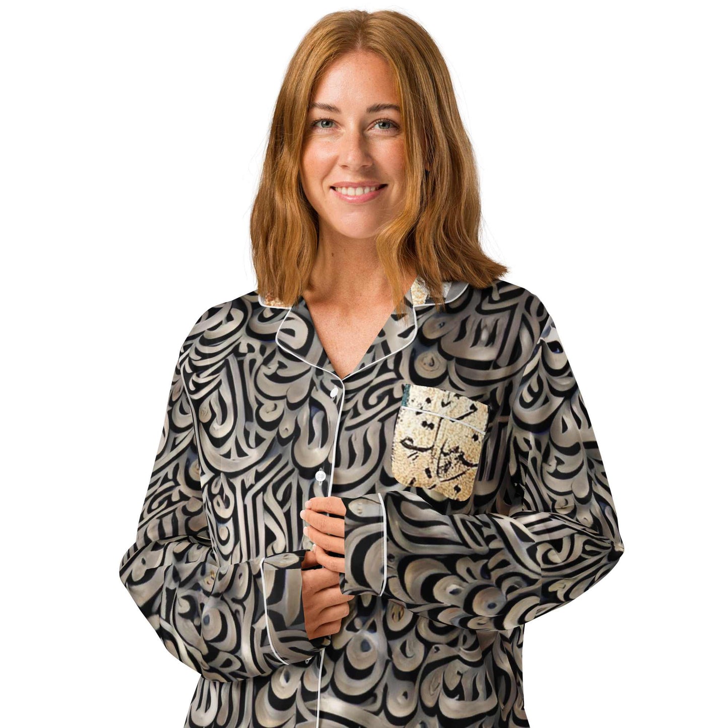 Women's Long Sleeve Pajama Top — Calligraphy Editionmy art Allawimy art Allawi