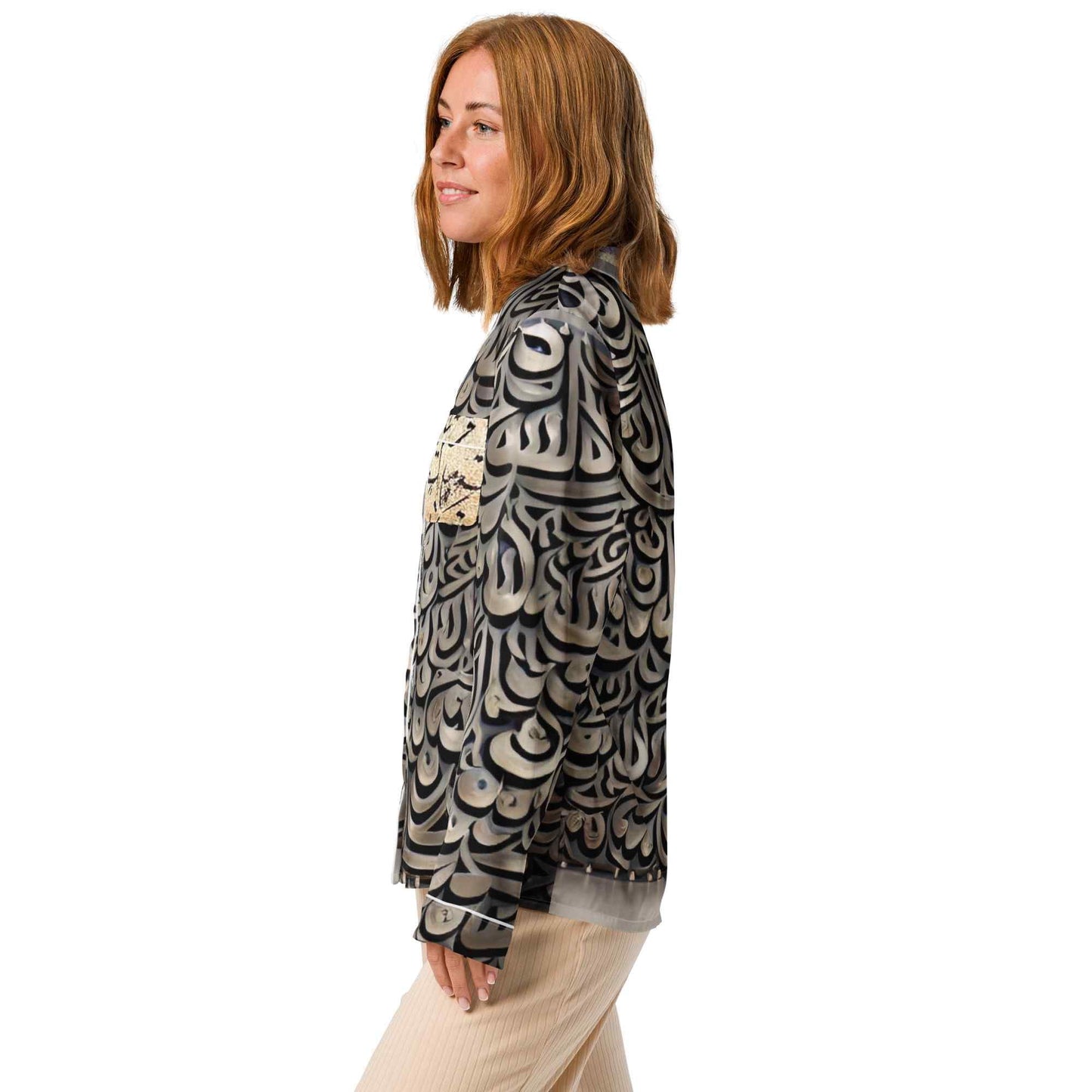 Women's Long Sleeve Pajama Top — Calligraphy Editionmy art Allawimy art Allawi