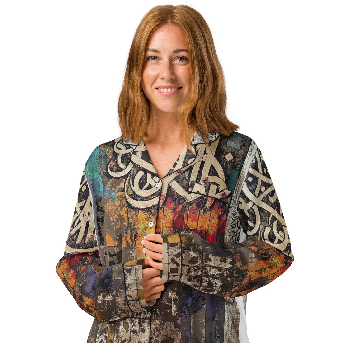 Women's Long Sleeve Pajama Top — Ceramic Motif Editionmy art Allawimy art Allawi