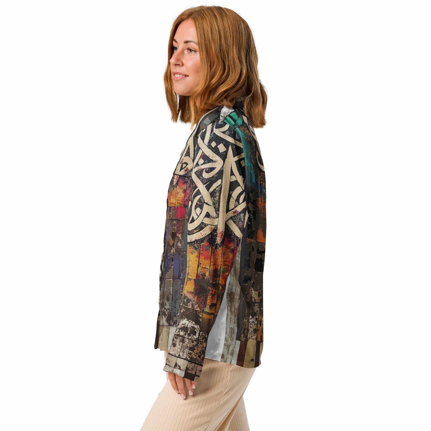 Women's Long Sleeve Pajama Top — Ceramic Motif Editionmy art Allawimy art Allawi