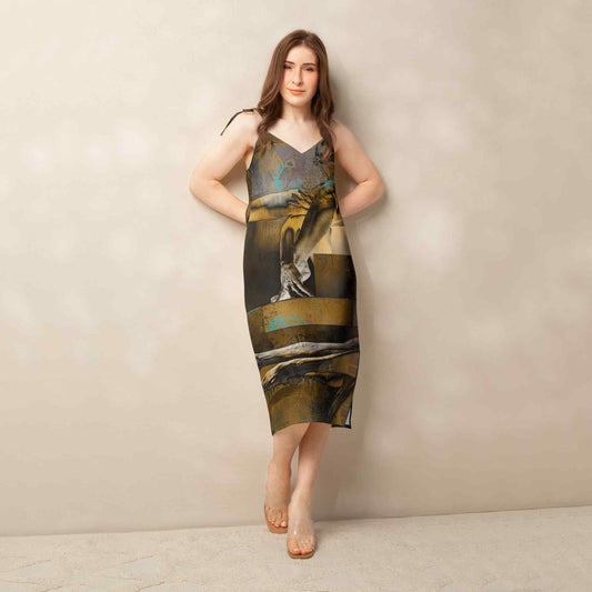 Women's Tie-Strap Midi Dress — Just Art Fashion Editionmy art Allawimy art Allawi