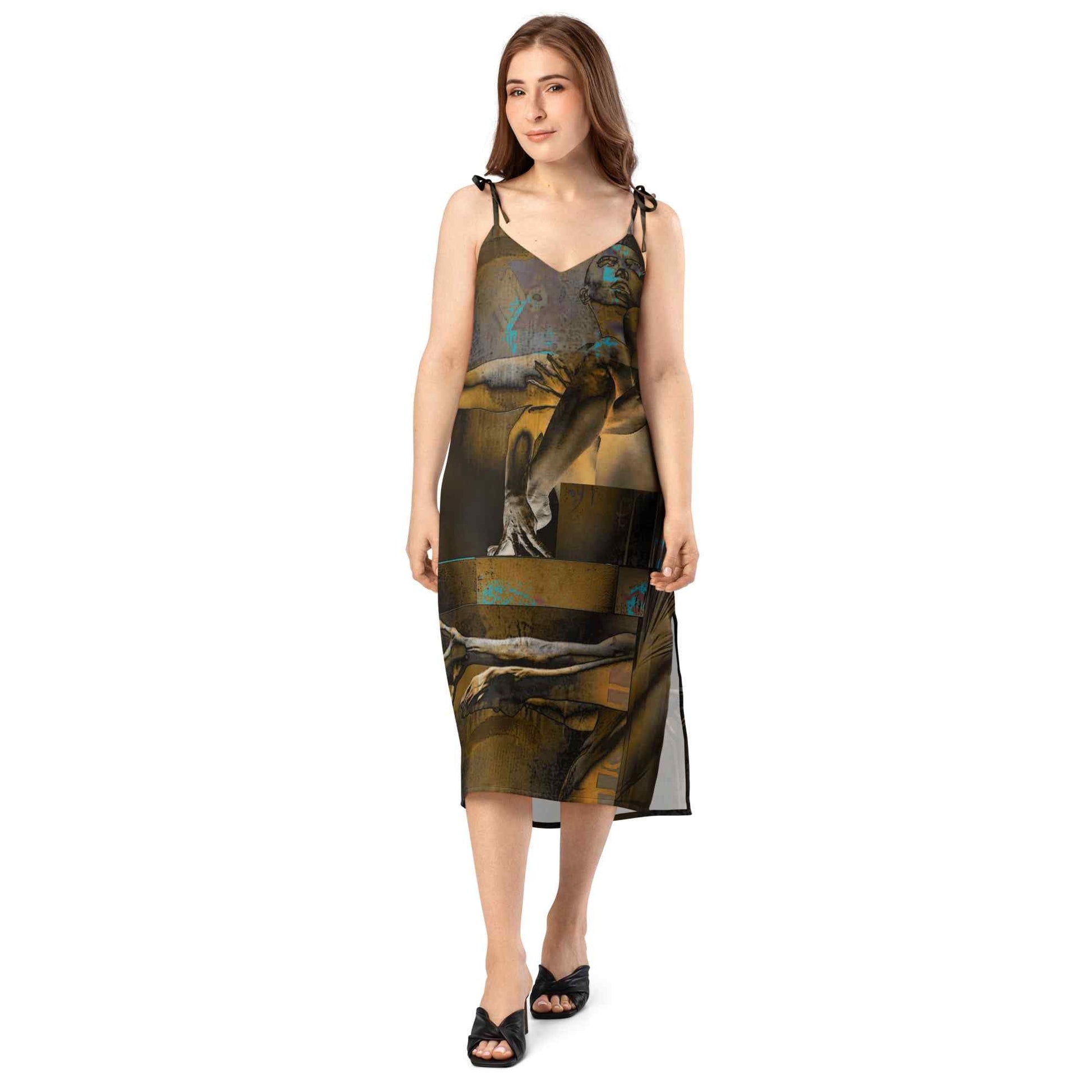 Women's Tie-Strap Midi Dress — Just Art Fashion Editionmy art Allawimy art Allawi